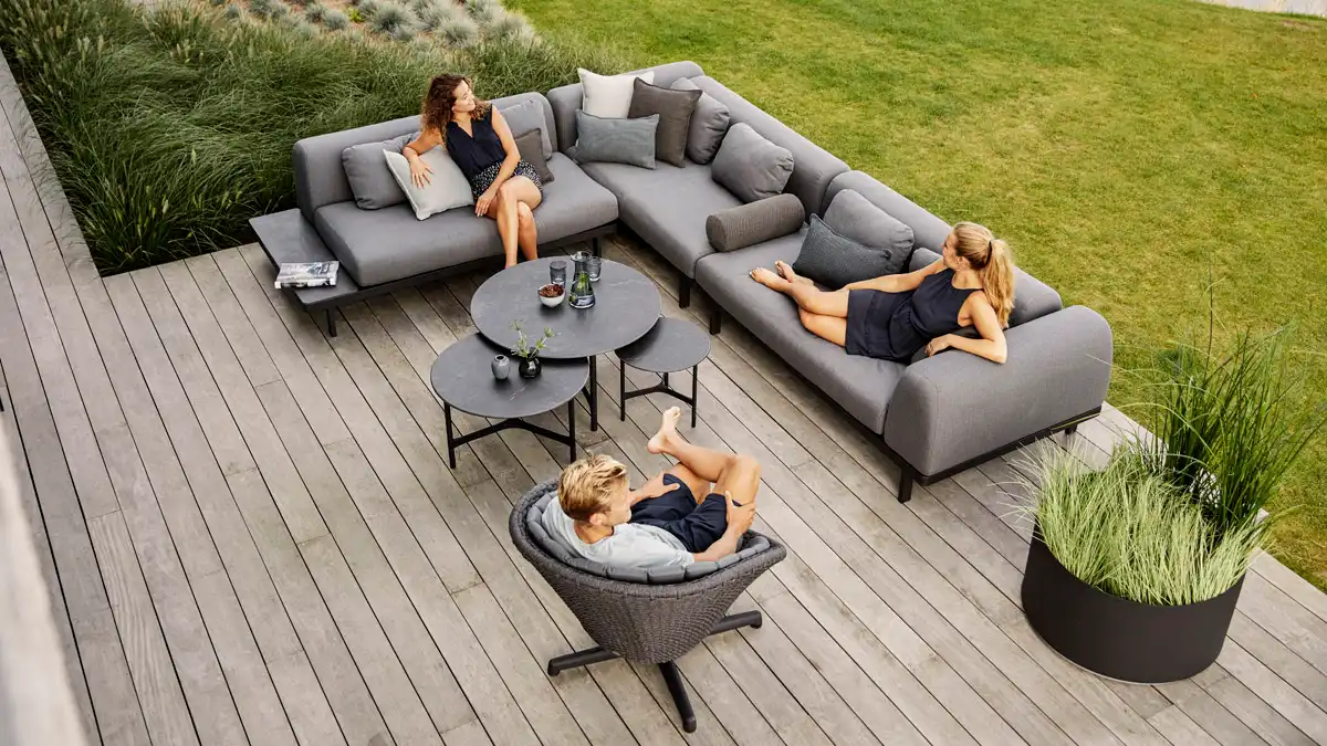 Komfortable Lounge- und Terrassenmöbel für den Außenbereich.